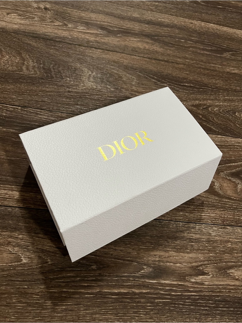 Dior White Box with Gold Logo Foil